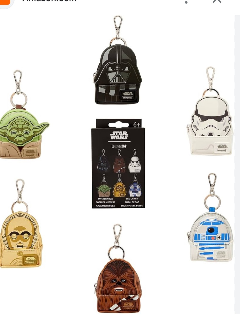 Star Wars Mini Backpack Keychain Charms - lot of mystery box charms unopened